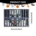 Halloween 3D Illusion Clown Door Mat 23.5”x35.5” Horror Movie Halloween Clown Door Mat Checkered Illusion Clown Porch Decor, Non-Skid Halloween Area Rug Carpet for Indoor Outdoor(Type A)