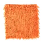 Qidkeo Faux Fur Fabric for Crafts, Gnomes, Animal Costumes, Cushions, Decorations Orange 10x10in