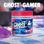 GHOST Gamer: Energy and Focus Support Formula – 40 Servings, Bubblicious Cotton Candy – Nootropics & Natural Caffeine to Support Gaming, Work, Study – Vegan, Gluten-Free