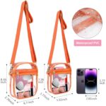 Armiwiin Clear Bag Stadium Approved, Clear Crossbody Purse Bag with Front Pocket for Concerts Sports Events Festivals