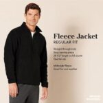 Amazon Essentials Men’s Quarter-Zip Polar Fleece Jacket, Orange, Medium