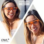 Retro Style Classic Vintage Sunglasses Clear Lens Colored Frame OWL ®