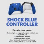 Xbox Wireless Controller Shock Blue – Wireless – Bluetooth – USB – Xbox Series X, Xbox Series S, Xbox One, PC, Android, iOS, Tablet – Shock Blue