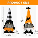 Benwanfee 2 Pack Halloween Gnomes Plush Decor,Handmade Witch Swedish Tomte Gnome Nisse Scandinavian Ornaments Elf Dwarf for Home Halloween Day Party Table Decorations Kids Gift