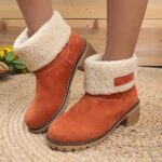 stylewe Boots for women, with Fleece, Chunky High Heel Ankle Booties Shoes NEW UPGRADE new