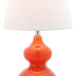 Safavieh Kids Lighting Collection Eva Orange Double Gourd 19-inch Bedroom Living Room Home Office Desk Nightstand Table Lamp (LED Bulb Included)