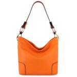 Montana West Hobo Bags for Women Top Handle Satchel Orange Shoulder Ladies Leather Bucket Purse Handbag,MWC-128B-OR