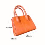 Small crossbody tote bags for women faux leather cute clutch mini purses and handbags (Orange)