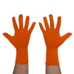 Sheface Men’s and Women’s Wrist Spandex Gloves Stretchy Costume Gloves Banquet Party Wedding Gloves (Orange)