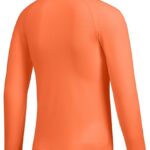 G Gradual Youth Boys Compression Thermal Shirt Long Sleeve Fleece Undershirt for Boy Football Baseball Soccer Base Layer(Orange,M)