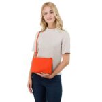 AMELIE GALANTI womens small crossbody strap handbag bag,Soft Leather Fabric Delicate Durable Fashion Design (Orange)