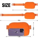Seadamoo Mini Orange Fanny Pack Crossbody Bags for Women and Men, Waterproof Belt Bag with Adjustable Strap for Traveling Running Hiking Cycling.