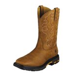 Ariat Mens WorkHog Wide Square Toe Work Boot Dark Earth/Brick 10.5 Wide