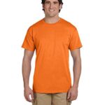 Fruit of the Loom 5 oz, 100% Heavy Cotton HD T-Shirt, 4XL, Safety Orange