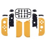 eXtremeRate DIY Replacement Shell Buttons for Nintendo Switch & Switch OLED, Caution Yellow Soft Touch Custom Housing with Full Set Button for Joycon Handheld Controller – Console Shell NOT Included