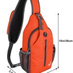 WATERFLY Crossbody Sling Backpack Sling Bag Travel Hiking Chest Bag Daypack