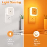 Sujeet Amber Night Light,Night Lights Plug into Wall 4-Pack, Nightlight Plug in Night Light, Dusk to Dawn Night Lamp Led Night Light for Kids Bedroom, Bathroom