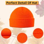Geyoga Trawler Beanie Skull Cap Acrylic Cuff Knit Hat for Men Outdoor Hunting (Yellow,2 Pieces)