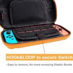 daydayup Carrying case – Orange Protective Hard Portable Travel case Shell Pouch for Console & Accessories