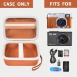 Againmore Hard Case Compatible with Bifevsr/for Lecran/for VAHOIALD/for Saneen/for Aynuiyiq/for Jumobuis 4K Digital Camera 48MP Cameras, Portable Camera Storage Cover-Brown Bag+Grey Zipper(Box Only)