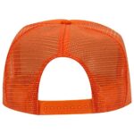 OTTO Polyester Foam Front 5 Panel High Crown Mesh Back Trucker Hat – Orange