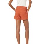 Amazon Essentials Women’s Mid-Rise Slim-Fit 3.5 Inch Inseam Khaki Short, Rust Orange, 6