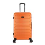 InUSA TREND Luggage with Spinner Wheels | Durable Lightweight Hardside Suitcase, Travel bag with Handle and Trolley, 28-Inch Large Checked luggage | Orange