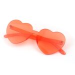 YooThink Love Heart Shaped Sunglasses for Women Colorful Rimless Sunglasses Party Sunglasses (Orange)