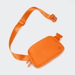 Pander Two Way Zipper Fanny Pack Nylon Everywhere Belt Bag for Women, Water Repellent Waist Packs, Crossbody Bags with Adjustable Strap (Dark Orange).