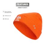 adidas Originals Trefoil Beanie, Semi Impact Orange/White, One Size