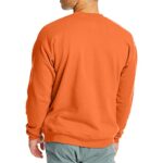 Hanes Men’s EcoSmart Sweatshirt, safety orange, Large