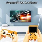 Retro Handheld Game Console, Portable Retro Video Game Console with 500 Classical Games, 3.0-Inch Screen 1020mAh Rechargeable Battery Support for Connecting TV and Two Players (Orange)