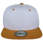 Gelante Snapback Hats for Men – Flat Bill Brim Baseball Cap Hat – Plain Blank Adjustable 1500-1PC White/Orange