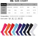 CS CELERSPORT 2 Pack Baseball Softball Socks Over the Calf Sports Tube Socks for Youth Kids Boys Girls Men and Women Small Orange