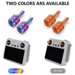 Mini 4 Pro/ Mini 3 Pro Control Sticks, 2 Pairs Aluminum Spare DJI RC & RC 2 Control Joysticks for DJI Mini 4 Pro/Air 3 /Mavic 3 Pro/Mini 3/Mini 3 Pro RC & RC 2 Remote Controller Accessories (Orange &