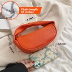 Small Shoulder Handbag for Women Fashion Mini Soft Crossbody Bag Lightweight Clutch Purse with Chain
