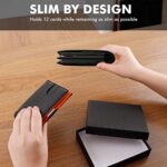 LOSIMEI Mens Slim Wallet with Money Clip, Minimalist RFID Blocking Bifold Credit Card Holder with Gift Box (Orange)