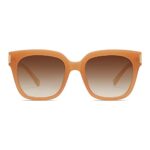 SOJOS Polarized Sunglasses for Women Men Trendy Square Glasses SJ2149,Orange/Brown