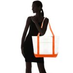 DALIX Daily Shoulder Tote Bag Premium Cotton in Orange