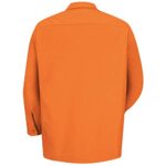 Red Kap Men’s Industrial Work Shirt, Regular Fit, Long Sleeve, Orange, X-Large