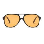 Xpectrum Big 70s Retro Clear Yellow Sunglasses for Men Women Vintage Trendy Sun Glasses (Yellow/Orange)