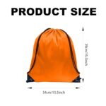 GoodtoU 2Pcs Drawstring Backpack Gym Bag Cinch Bag Foldable Draw String Back Bag Sports Bag, Drawstring Bags for Gym, Sports, Travel(Orange)