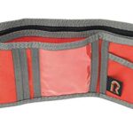 Rainbow of California Trifold Wallet w/Inside ID. Hook n Loop Closure. Made in USA (Bright Orange w/Foliage Trim)