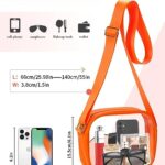 Fimhut Clear Crossbody Bag, Stadium events Approved Clear Purse Bag for Concerts Sports Events Festivals (orange)