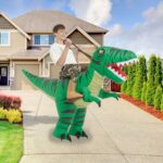 tasanor Dinosaur Costumes for Adults,Inflatable Costume Adult,Blow Up Ride Raptor Costume,Halloween Costumes for Men Women (72INCH)