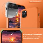Vooii for iPhone 11 Pro Case, Soft Liquid Silicone Slim Rubber Full Body Protective iPhone 11 Pro Case Cover (with Soft Microfiber Lining) Design for iPhone 11 Pro – Bright Orange