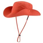 Connectyle Unisex Summer Beach Hat UPF 50+ Protection Sun Hat for Hiking Fishing Outdoor Travel Hat for Women Orange