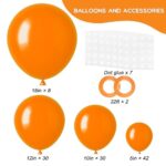RUBFAC 110pcs Orange Balloons Different Sizes 18/12/10/5 Inches for Garland Arch, Burnt Orange Latex Balloons for Birthday Party Baby Shower Decoration