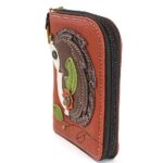 CHALA Zip Around Wallet, Wristlet, 8 Credit Card Slots, Sturdy Pu Leather – Hedgehog – Orange