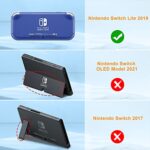 Fintie Carrying Case for Nintendo Switch Lite 2019, [Shockproof] Hard Shell Protective Cover Travel Bag w/15 Game Card & 2 Micro SD Card Slots for Switch Lite Console & Accessories, Dont Touch